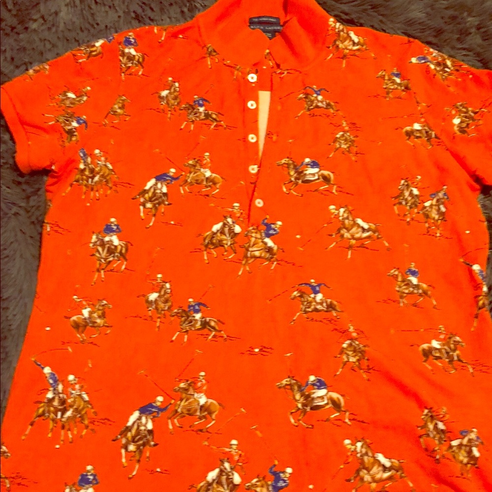 Authentic RL multi-pony polo top
